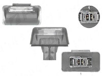 Lampa numar Ford Transit (Ve6), 10.1985-01.1991, Transit (Ve64), 01.1991-09.1994, Transit (Ve83/V184/5), 06.1994-2006, spate, Stanga = Dreapta, 2 usi spate, W5W, cu suport becuri, cu becuri, TYC