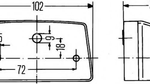 Lampa numar inmatriculare MAN F 90 (1986 - 1997) HELLA 2KA 003 389-081