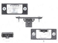 Lampa numar Volkswagen Golf 4 (1j) (Combi), 08.1997-09.2006, Golf 5 (1k), 10.2003-05.2009 Combi, spate, Stanga = Dreapta, C5W, DEPO