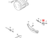 Lampa oglinda stanga Volkswagen Passat B6 (3C) Kombi 2007 2.0 TDI OEM 3C0945291