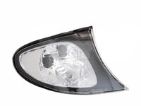 Lampa semnalizare fata Bmw Seria 3 (E46) Sedan/Combi,10.2001-06.2005, partea Dreapta, omologare ECE, semnalizator alb, cu rama neagra, fara suport becuri, TYC 18-0163-15-2, 63136914200, 63137165850