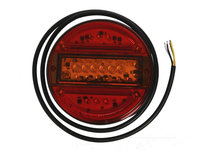Lampa spate stanga Dreapta LED 12/24V indicator stop light parking light no reflector cable length: 02m flat round WAS 744 W95