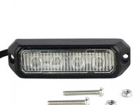 Lampa Stroboscop de avertizare lumina portocalie 12/24v cu 4 Led - WL-52026-4K-PORTOCALIU