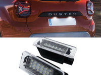 Lampi led numar inmatriculare dedicate Dacia Duster 2