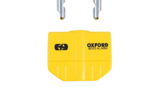 Lant Antifurt Cu Alarma Moto Oxford Boss Alarm 14mm Chain Lock Otel Galben LK487