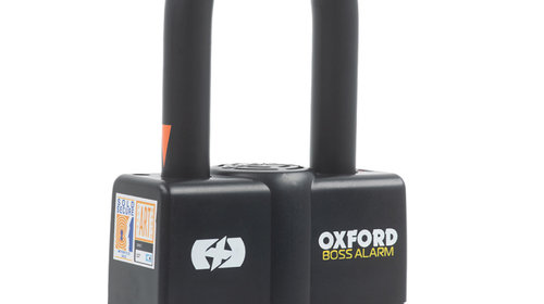 Lant Antifurt Cu Alarma Moto Oxford Boss Alarm 16mm Chain Lock 12mm x 2.0m Otel Negru LK482