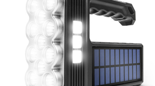 Lanternă solară LED COB - cu funcție de lu