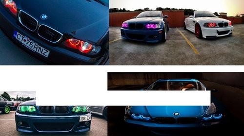 Led Angel Eyes Kit for BMW E46 - Multi-Color RGB FLASH SMD