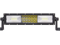 LED Bar Auto Curbat 216W, leduri pe 3 randuri, 12V-24V, 15120 Lumeni, 13,5&quot;/34,2 cm, Combo Beam 12/60 Grade