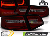 LED BAR Lampi Spate Stopuri ROSU SMOKE SEQ compatibila AUDI A6 08-11 SEDAN