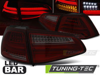 LED BAR Lampi Spate Stopuri ROSU SMOKE compatibila VW GOLF 7 13-17