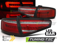 LED BAR Lampi Spate Stopuri ROSU WHIE SEQ compatibila AUDI A4 B8 12-15 SEDAN OEM BULB