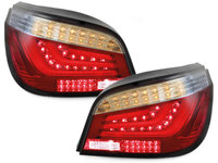 LED-Lightbar Stopuri compatibil cu BMW E60 5er 07-09 Rosu / Fumuriu-