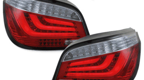 LED-Lightbar Stopuri compatibil cu BMW E60 5er 07-09 Rosu / Fumuriu-