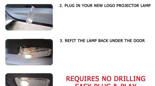 LED logo holograma portiere AUDI A4, A5, A6, A8, A3, A3