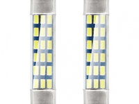 Led Standard 3014 18smd Feston C5w C10w C3w 41mm Alb 12v Amio 01092