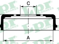 Lpr set 2tamburi frana r280mm pt ford transit