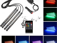 LUMINI AMBIENTALE auto banda LED RGB kit set ILUMINARE ambientala INTERIOR auto