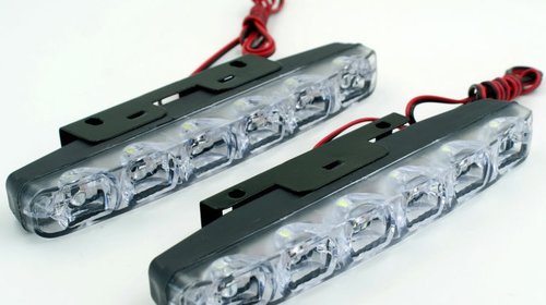 Lumini de zi DRL COB P6S 12V lumina alba