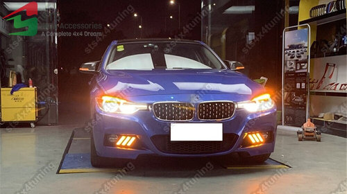 LUMINI DE ZI DRL CU LED SEMNALIZARE BMW 3-SERIES F30 2013-2019 [V1][2-CR]