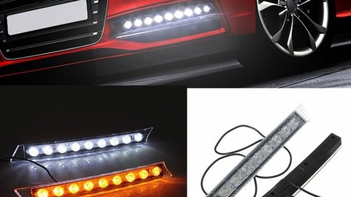 Lumini de zi DRL+ Semnalizare 9 smd puternice