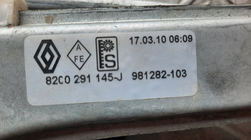 Macara geam electrica stanga fata Renault Clio 3 Cod 8200291145