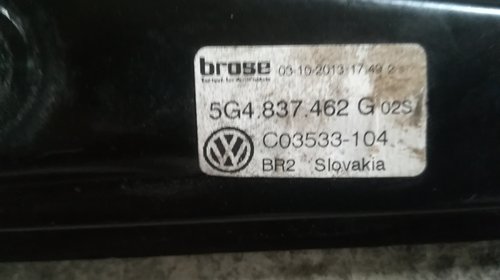 Macara geam usa dreapta fata VW Golf 7 Variant cod 5G4837462G