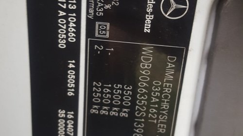 Maner usa dreapta spate Mercedes SPRINTER 2008 duba 2.2cdi