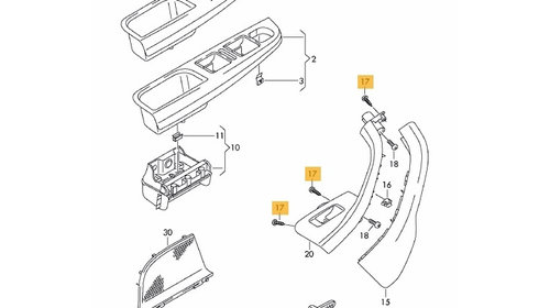 Maner Usa Interior Pasager Fata Dreapta Oe Volkswagen Golf 5 MK5 2003-2009 1K0867180D75R Antracit