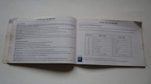 Manual carte carticica auto Handbook Peugeot 607 !