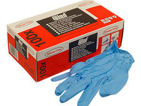 Manusi de protectie de nitril de unica folosinta COLAD 530900 marime L, 285 mm lungime, 0,11 grosime, 100 buc la cutie, albastre