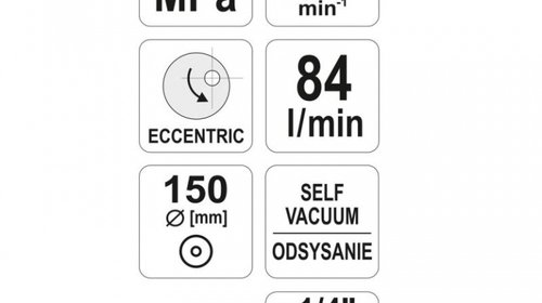 Masina De Slefuit Pneumatica Yato 150MM YT09740