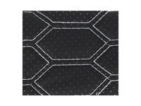 Material imitatie piele tapiterie hexagon cu gaurele negru/cusatura gri ERK AL-040621-59