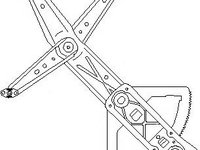 Mecanism actionare geam OPEL COMBO (71_), OPEL VITA B (73_, 78_, 79_), OPEL CORSA B caroserie (73_) - TOPRAN 200 043