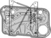 Mecanism actionare geam VW GOLF Mk IV (1J1), VW GOLF Mk IV Estate (1J5), VW JETTA IV (1J2) - TOPRAN 112 878