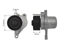 MECANISM TENSIONARE CUREA DISTRIBUTI, NISSAN QASHQAI 07-13, X-TRAIL 07-13, NV400 11->, PRIMASTAR 06->, OPEL MOVANO/VIVARO 06->, RENAULT ESPACE IV 06->, LAGUNA II/III 01->, MEGANE II/III 03->, SCENIC II/III 05->,TRAFIC/MASTER 06->