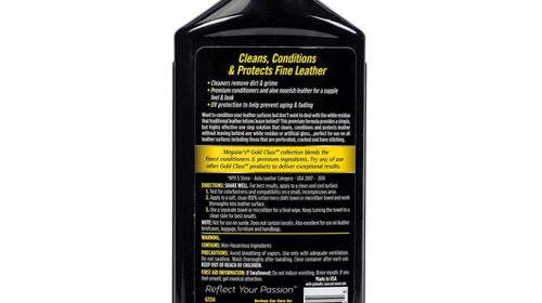 Meguiar's Solutie Curatat Si Intretinere Piele Gold Class Leather Cleaner & Conditioner 414ML G7214