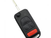 Mercedes Benz - Carcasa tip cheie briceag cu 3 butoane buton panica lama 2 piste CC069 CARGUARD