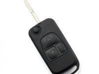 Mercedes Benz - Carcasa tip cheie briceag cu 3 butoane, lama 2 "piste"