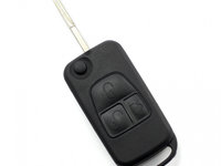 Mercedes Benz - Carcasa tip cheie briceag cu 3 butoane, lama 2 \'piste\' CC066