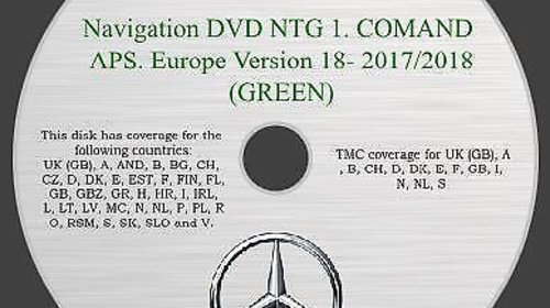 MERCEDES DVD Harti Navigatie MERCEDES Comand NTG1 Romania 2018