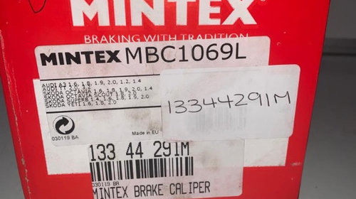 MINTEX Etrier frana Axa spate stanga, fara suport MBC 1069L /AUDI /SEAT /SKODA /VW