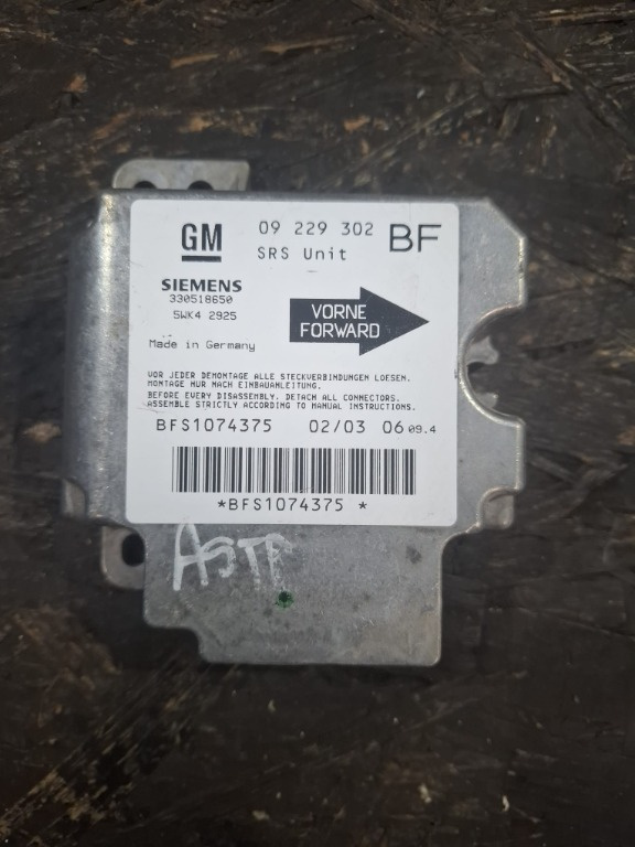 Modul airbag Opel Astra 09229302 GM - imagine 1