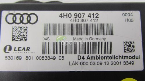 Modul ambient lumini original Audi A8 / S8 4H cod: 4H0907412