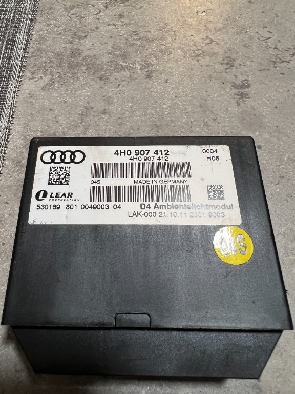 Modul ambient lumini pentru Audi A8 4H D4 An 2012 Cod 4H0907412/4H0 907 412