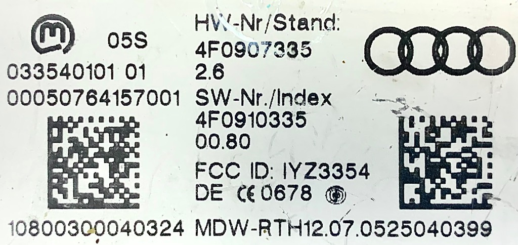 Modul antifurt Keyless Audi A6 C6, cod: 