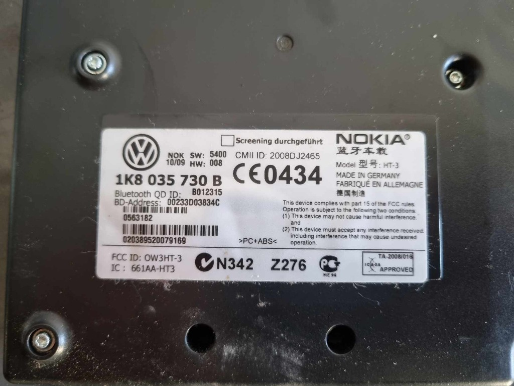 Modul Bluetooth 1K8035730B VW Transporte