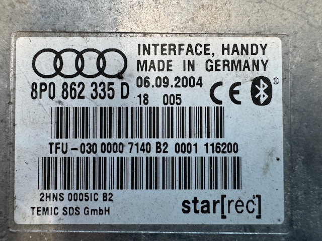 -Modul bluetooth -Audi A4 (8EC, B7), cod