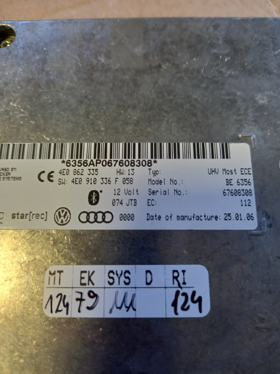 Modul Bluetooth Audi A4 / A6 / A8 / Q7 c