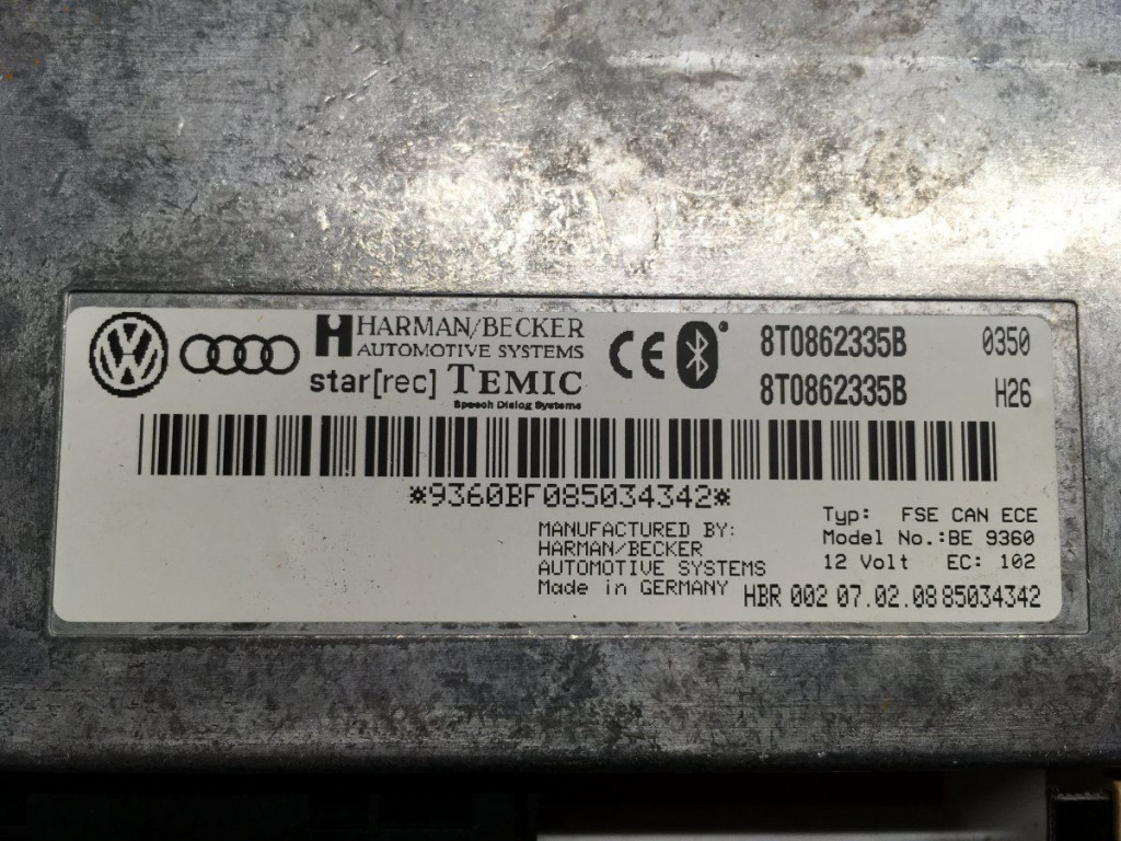 Modul bluetooth Audi A4 B8 cod: 8t086233